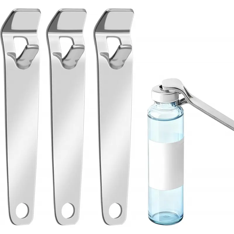 Mini Vial Opener 3-Pack, Stainless Steel Botox Vial Decapper, Vial Opener Tool for Opening Oral Liquids, Pharmacy Vials and Home Use-L