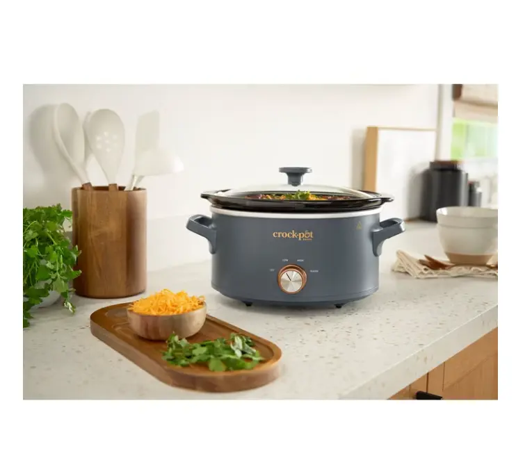 Crock-Pot Manual 4-Quart Slow Cooker, Mussel Gray