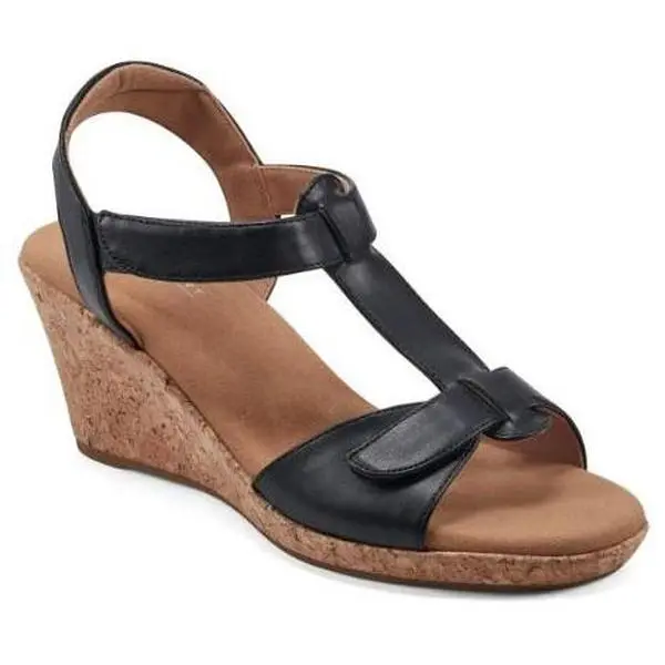 Rockport Women's T Strap Wedge Sandal- Blanca Rockport Women's T Strap Wedge Sandal- Blanca