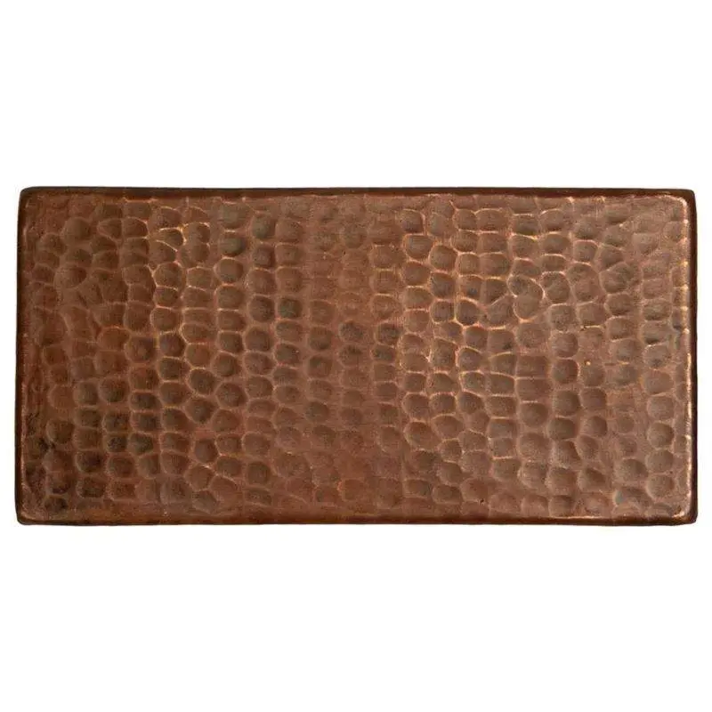 3" x 6" Hammered Copper Tile - Quantity 8