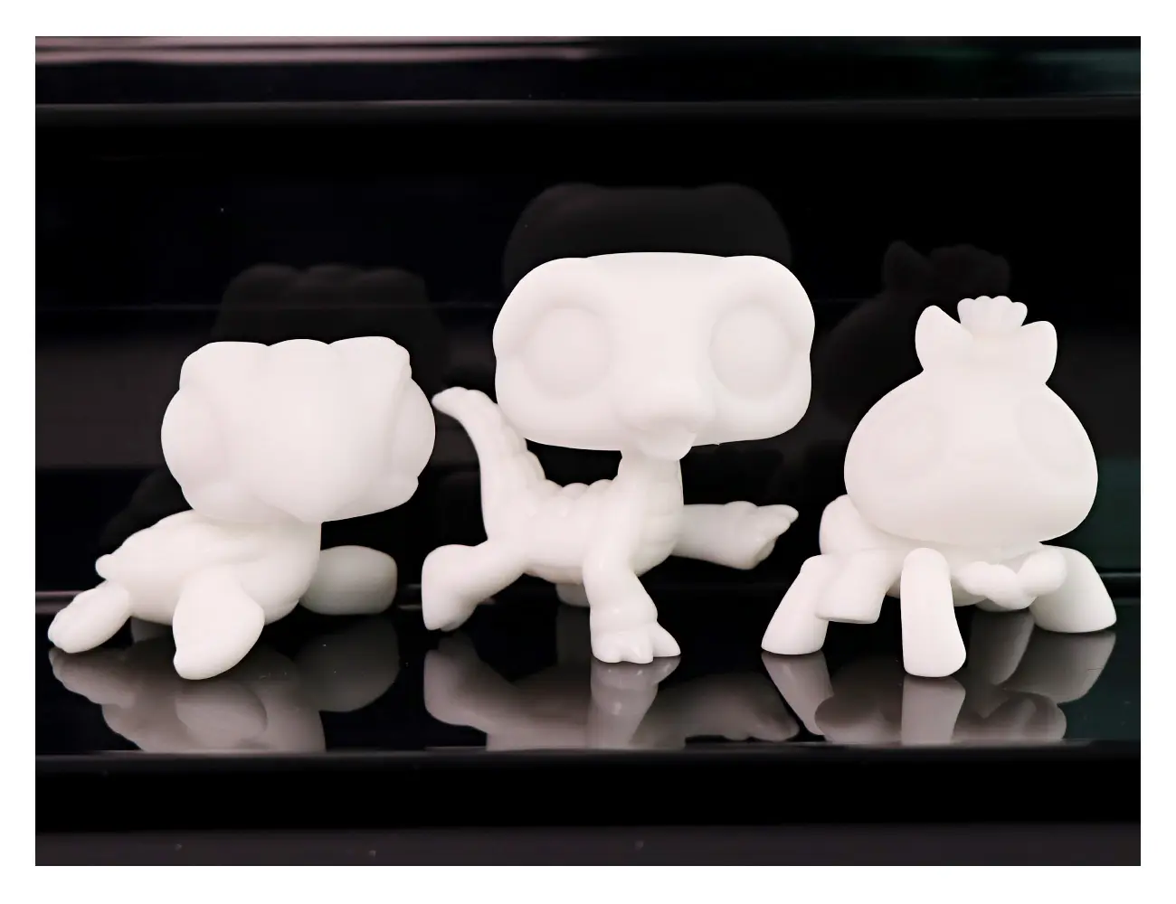 3 Pcs DIY Custom Blank Bobble-Head Animal Figurine Kits - ABS/PVC Durable Material, White Fall-Resistant Base Models, Custom Painting Supplies, 12+ Boys' & Girls' Toys, Children's Day Gifts, Toy Collector Items, Develop Creativity