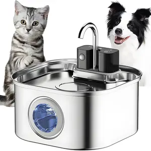 Wireless Charging Automatic Pet Water Dispenser for Cats and Dogs, Rechargeable Battery Operated Water Fountain, Convenient and Stylish Pet Hydration Solution