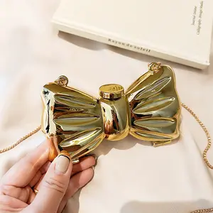 Chic Acrylic Shoulder Bag for Women, Elegant Bow and Magnetic Closure Small Crossbody Purse for Evening Outings