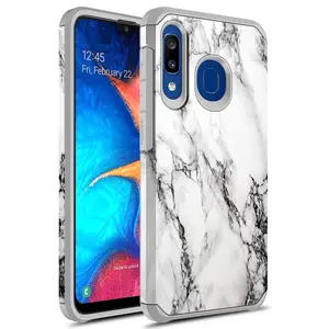 Dual Layer Shockproof Hard Cover Graphic Fashion Colorful Silicone Case for Samsung Galaxy A20/A30/A50, Hybrid Accessories