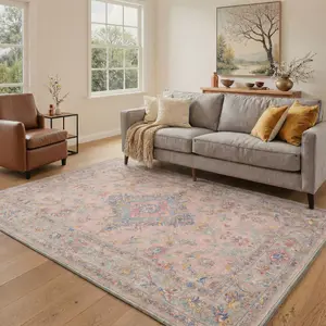 【Deals For You Days】BEIMO Soft Rug – Machine Washable, Non-Slip, Pet Friendly Floor Rug, Area Carpet Ideal for Living Room, Bedroom, Kitchen, Hallway, Complete Interior Decor ,ARP2650-PETAL
