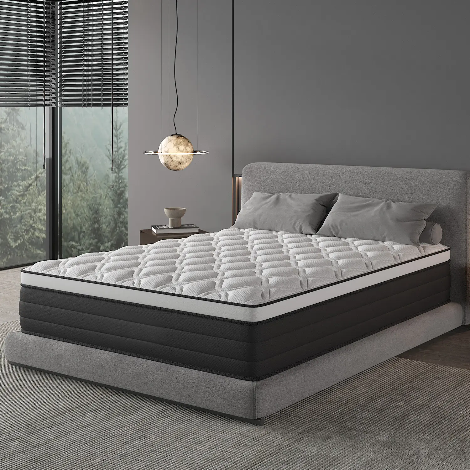 12/14Inch Luxury Mattress Twin Full Queen King Size Gel Memory Foam Pocket Spring Hydird Mattress In A Box Medium Firm