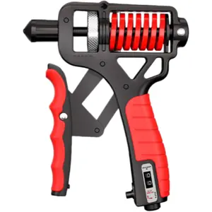 Grip Strength Trainer Hand Strengthening Devices with Adjustable Resistance 11-363lbs(5-165 kg) Forearm Strengthener Digital Counter Hand Gripper Finger Exerciser for , Gym, , Rehab(red)