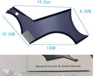 No.6 beard shaping template tool for men. Easy-to-use guide helps trim and style beards into neat shapes precisely. Lightweight and portable, ideal for home and travel use. Create perfect beard lines effortlessly for a tidy and stylish look every day.
