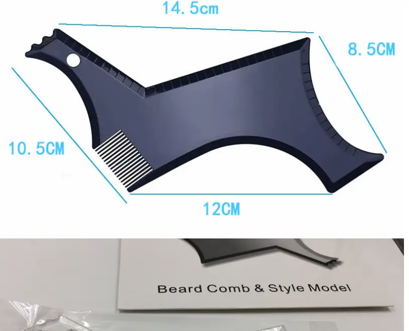 No.6 beard shaping template tool for men. Easy-to-use guide helps trim and style beards into neat shapes precisely. Lightweight and portable, ideal for home and travel use. Create perfect beard lines effortlessly for a tidy and stylish look every day.