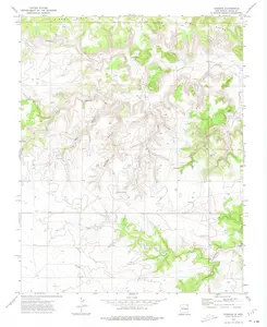 Atencio New Mexico USGS Topographic Quadrangle Map, 1972, 1:24000