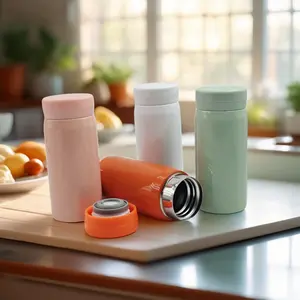 Pure Color Stainless Steel Insulated Mug Mini Pocket Cup, Style Unisex Student Straight Sports Water Bottle Gift Cup