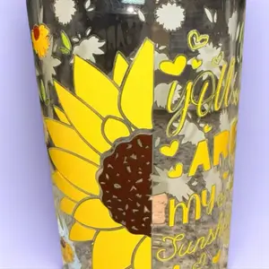 16 oz Glass Tumbler with Bamboo Lid & Plastic Straw Reusable Fashionable Design for On-the-Go Drinks Hand Wash Only Clear View Natural Touch Complete Drinking Solution