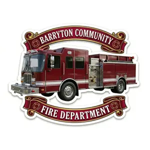 Barryton Community FD Helmet Window or Helmet Decal
