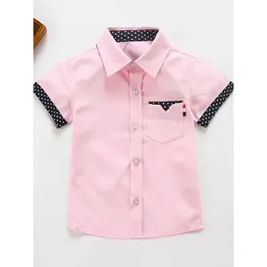Children's Summer Short Sleeve Shirt Casual Performance Uniform School Uniform Breathable Lightweight Kids Activewear for Daily Wear