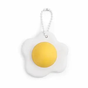 Fried Egg Keychain Cute Bag Charm Soft Press Pendant Minimalist Aesthetic Key Ring Accessory for Backpack Purse Daily Use