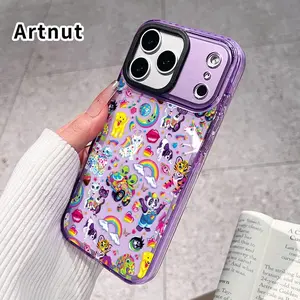 Suitable for iPhone 17 Pro Max 16 15 Plus Air 14 13 12 11 Phone Case Whimsical Fantasy Menagerie Patterned Anti-yellowing Transparent Durable Bumper Shockproof Cover