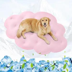NEW Dog Cooling Mat, 53'' * 40'' Large, Q-Max>0.4 Self-Cooling Mat for Dog, (Cool & Warm) Double-Sided Pet Cool Pads for Summer, Crate, Kennel, Machine Washable, Cat Cool Bed, Non-Gel, Pink