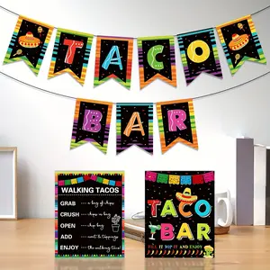 Taco Bar Decoration Kit, Mexican Fiesta Party Decorations, Party Decorations Banners, Banner Sign Garland, Bachelorette, Wedding, Birthday Party Supplies