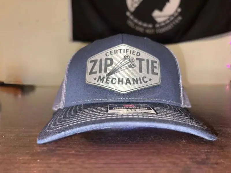 Southern Tier Apparel Certified Zip Tie Mechanic Hat Richardson 112 Trucker Adjustable Snapback Mid-profile Fit Laser-engraved Patch funny cap Mesh Trucker Hat with Snapback