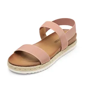 Dream Pairs Women's Open Toe Espadrille Platform Stylish Rhinestone Embellished Heels Sandals