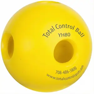 Total Control Hole Ball 80 - 80g - 3.2in (DOZEN) Wiffle Style for Fastpitch & Baseball Optimum Front Toss Method Long Lasting Impact Resistant Mini