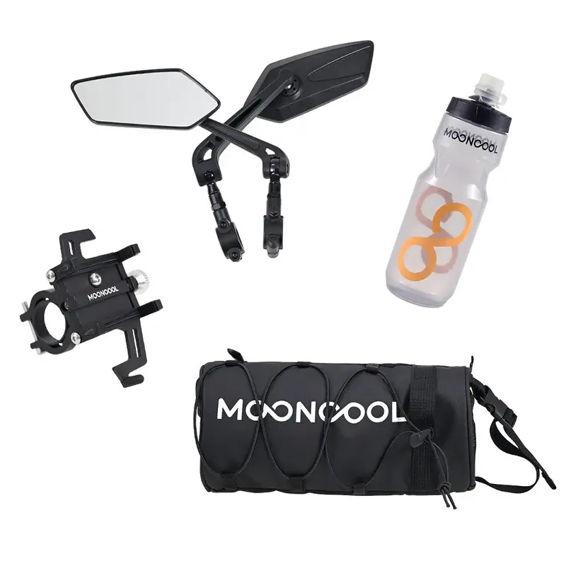 MOONCOOL 4-in-1 Trike Accessories Package Phone Holder,Water Bottle,Handlebar Bag & Trike Mirrors