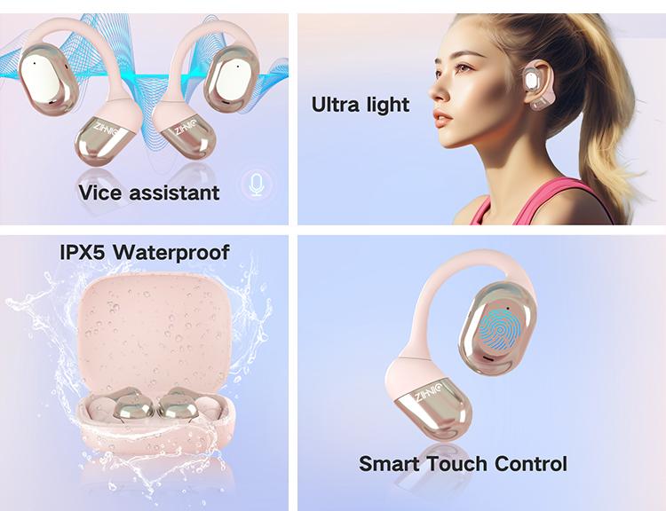 ZIHNIC ZN-S05 OWS Fashionable Bluetooth Earbuds, 1 Piece Low Latency Wireless Gaming Headset Earphones, HIFI Sound Quality Music Earbudsfor Gaming Travel Sports On Ear In Ear Wireless Noise Cancellation ZIHNIC ZN-S05 OWS Fashionable Bluetooth Earbuds, 1 Piece Low Latency Wireless Gaming Headset Earphones, HIFI Sound Quality Music Earbudsfor Gaming Travel Sports On Ear In Ear Wireless Noise Cancellation