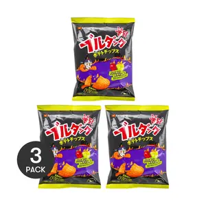 SAMYANG Buldak Spicy Chicken Chips - Japanese Version, 3 Pack, 55g Each, Havana Lime Chili Flavor