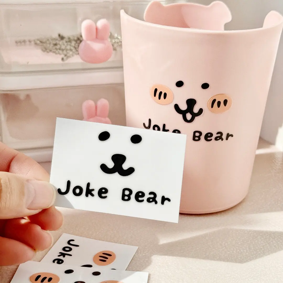 3D Puffy Bear Sticker, Cartoonish Plastic Decorative Accessories for Unisex Daily Use on Phones, Laptops, Scrapbooking, Animal