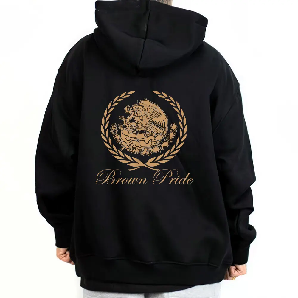 Mexican Eagle Brown Pride Gold Chicano Clothing, Mexican Clothes, Lowrider Clothes, Oversized Graphic Tee Medium Heavy Sweatshirt Hoodie for Men & Women