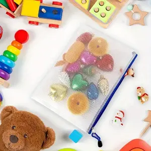5pcs/10pcs Zipper Pockets, Zipper File Bags, Cross Stitch And Jigsaw Puzzle Project Bags For Sorting And Storage, Letter Size A4, Suitable For Travel, School, Board Games And Office Supplies
