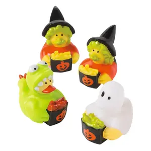 2" Trick-or-Treating Witch, Monster & Ghost Rubber Ducks - 12 Pc.