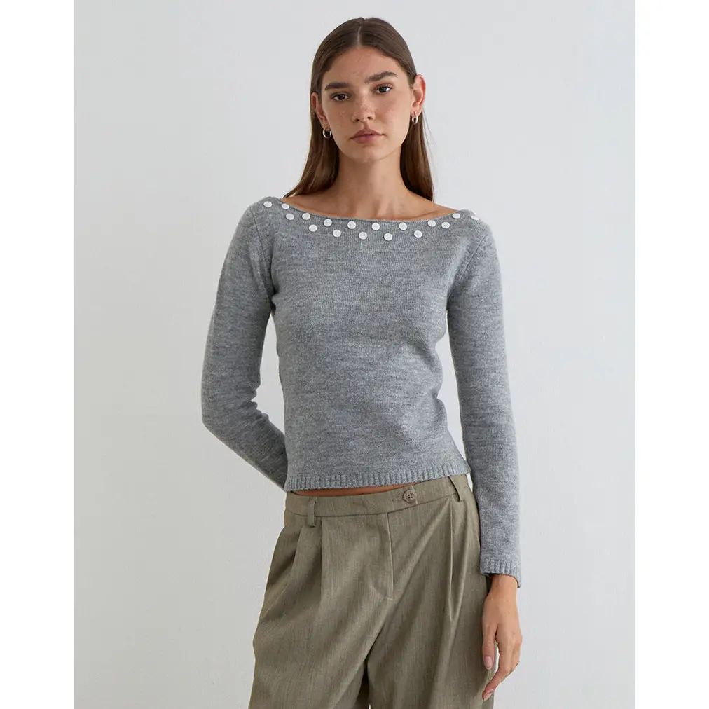 Manahi Jumper in Pearl Knit Grey