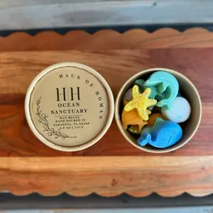 H|H Ocean Sanctuary Hand Poured Wax Melts Scoops 4.0 oz | 113 G -  Wax Scoop Cups for Cozy Fragrance