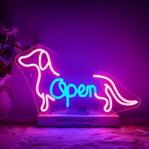 Dachshund Neon Light, USB Powered LED Glowing Wall Mounted Light, Decorative Light for Home Room Decoration, Pet Shop, Zoo, Club, Gym