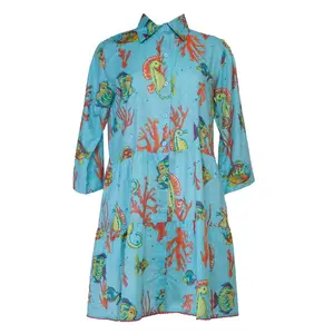 Alcee Sea Life and Coral Print Dress