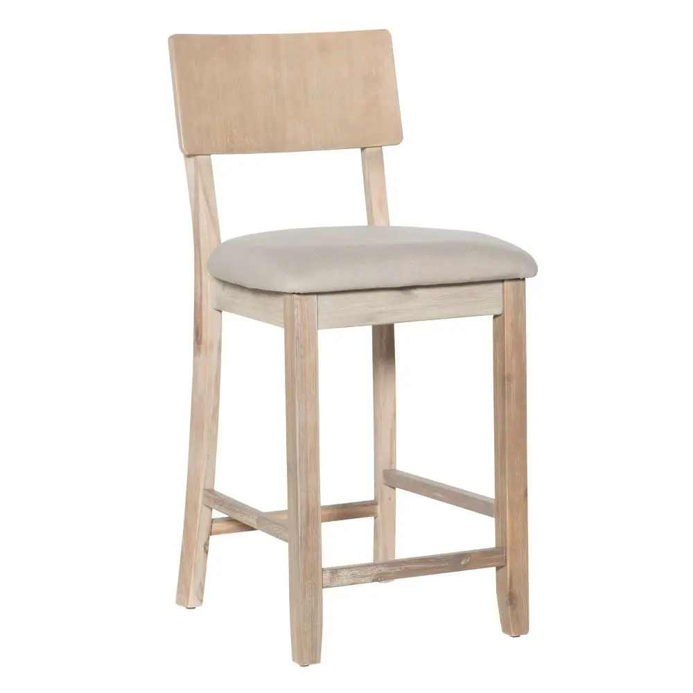 24" Jordan Counter Height Barstool Light Gray - Linon