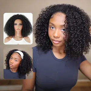 QVR Glueless Half Wig 3 In 1 Twist Curly Human Hair Protective Hairstyle