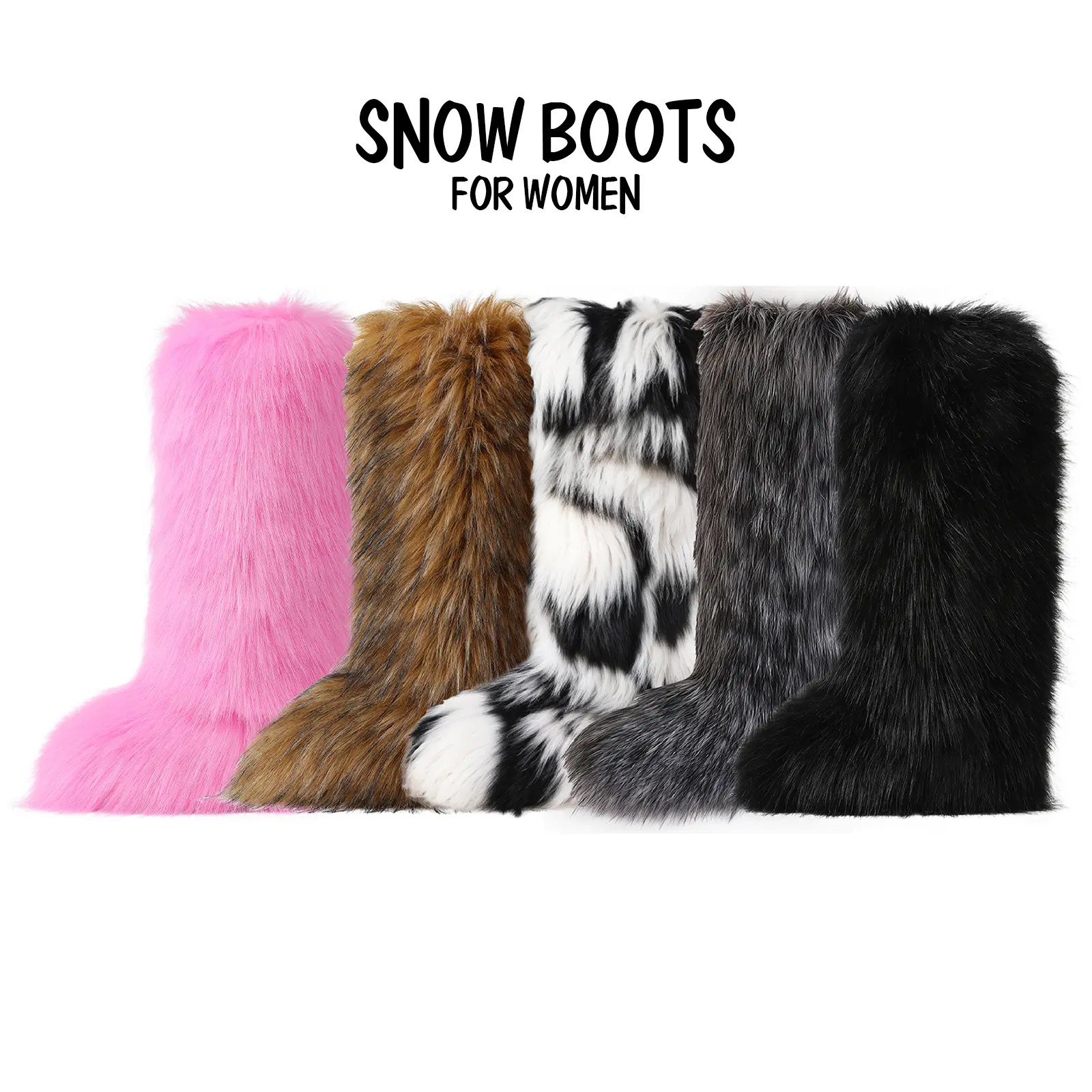 CELNEPHO Winter Boots for Women Round Toe Faux Fur Boots Furry Fluffy Flat Heel Knee High Boots Warm Comfortable Easy Pull on for Snow Skating Outdoor Party Dress Shoes - TikTok Shop CELNEPHO Winter Boots for Women Round Toe Faux Fur Boots Furry Fluffy Flat Heel Knee High Boots Warm Comfortable Easy Pull on for Snow Skating Outdoor Party Dress Shoes - TikTok Shop