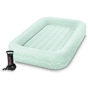 Intex Kids Travel Air Mattress Inflatable Bed with Raised Sides and Hand Pump Intex Kids Travel Air Mattress Inflatable Bed with Raised Sides and Hand Pump