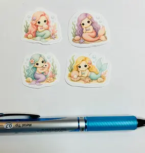 Mermaid Daydreams — Pastel Mermaid Vinyl Sticker Pack (Set of 4) medium sized