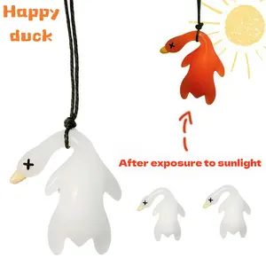 UV Color Changing Duck Creative Pendant, UV Temperature Reminder, Suitable for Cars, Bicycles, Indoor and Outdoor Ornament,Test Your Sunscreen’s True Protection. planter Vehicle snow plow