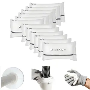 12 Pcs Waterproof Sealant Mastic wall Hole Filler Repair Clay Putty for wall Holes air Conditioner Hole Drainage Pipes sealant Clay (12 pcs White)