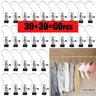 30pcs Stainless Steel Rotatable Boot Organizer Hangers-Pegs, Home Storage Hooks for Hanging Closet Organization, Bathroom Use, Durable Strong Hold for Handbags Towels Skirts Pouches (60pcs Option Available)