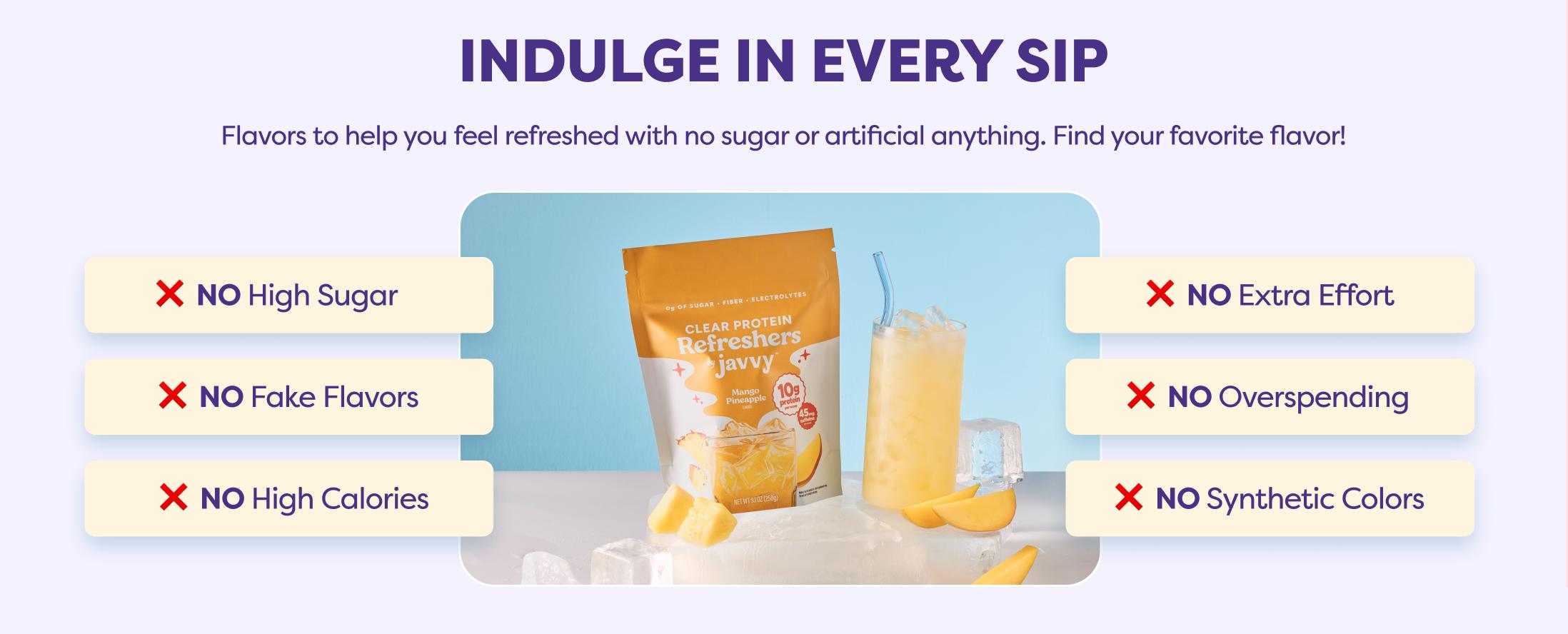 Javvy Summer Refresher Trio TikTok Exclusive Bundle - Strawberry Acai, Mango Pineapple & Peach Passionfruit Clear Protein Refreshers - 10g Protein, 45mg Caffeine, 0g Sugar, Fiber & Electrolytes, Naturally Flavored, Just Add Water