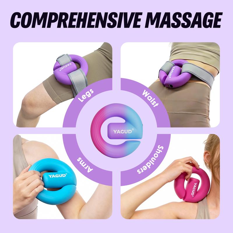 Yagud Electric Fascia Massage Ring – 8-Speed Adjustable Vibration Massager for Deep Tissue Muscle Relief, Body Sculpting, Pain Relief & Recovery, Portable for Neck, Shoulder, Back, Waist & Legs
