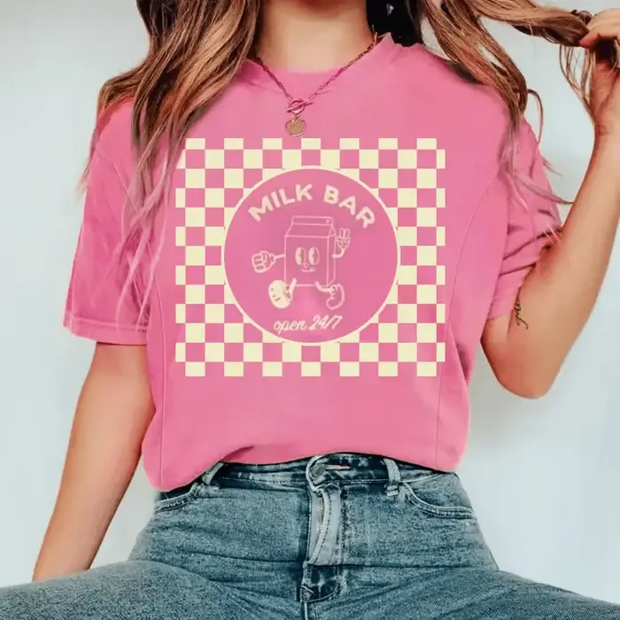 Checkered Milk Carton Nursing Tops