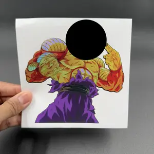 Anime Orange Energy Beam Attack Holographic Sticker Waterproof UV Resistant