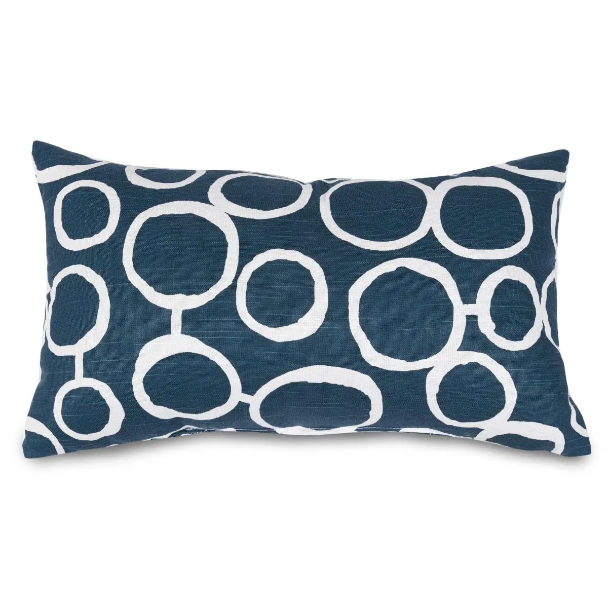 Majestic Home Fusion Navy Cotton Small Pillow, 12 x 20 in