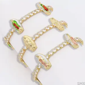 Tennis Bracelets Reglious Virgen Guadalupe San Judas Santa Muerte Charm Bracelets